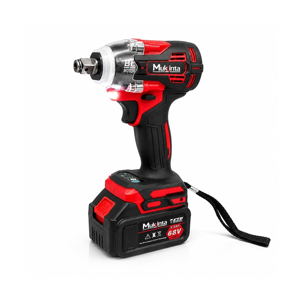 Llave de Impacto Inalámbrica Brushless Mukinta 68V con 2 Baterías | GJTZ-G123